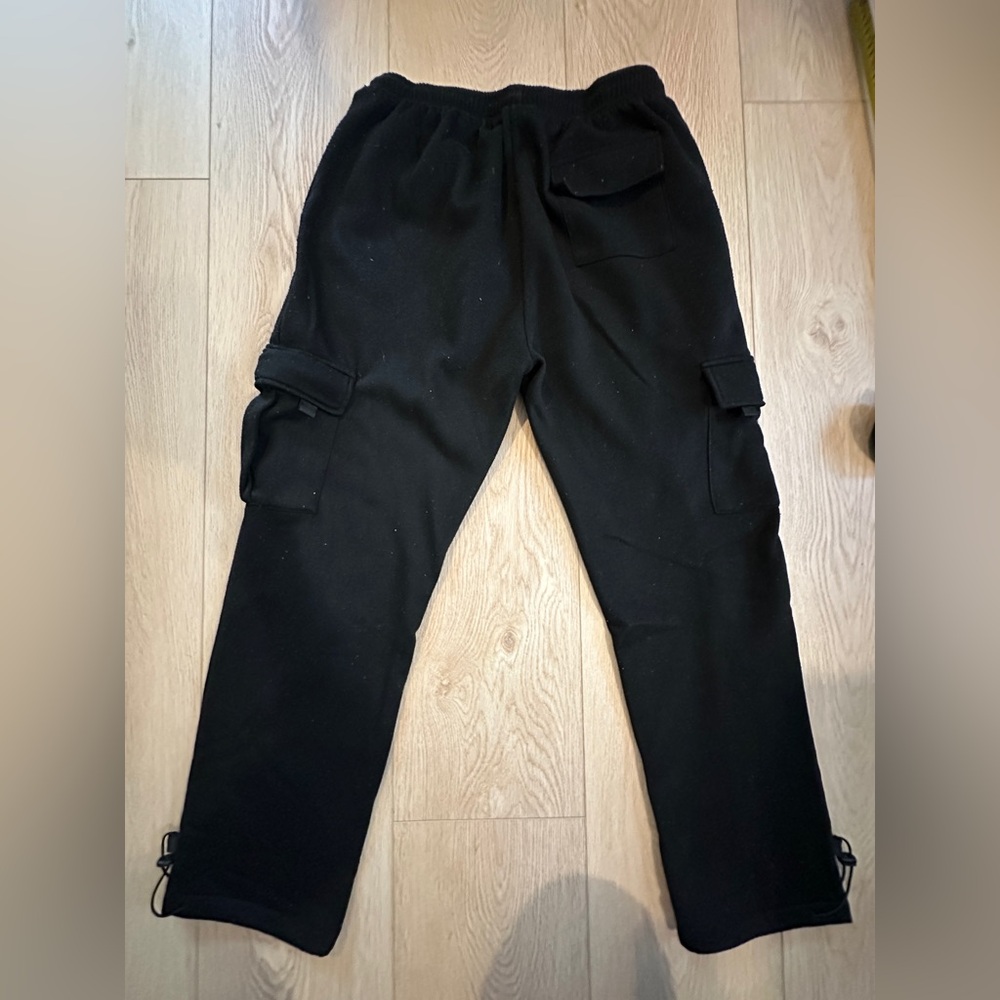 Men's Black Cargo Casual Pants XL
